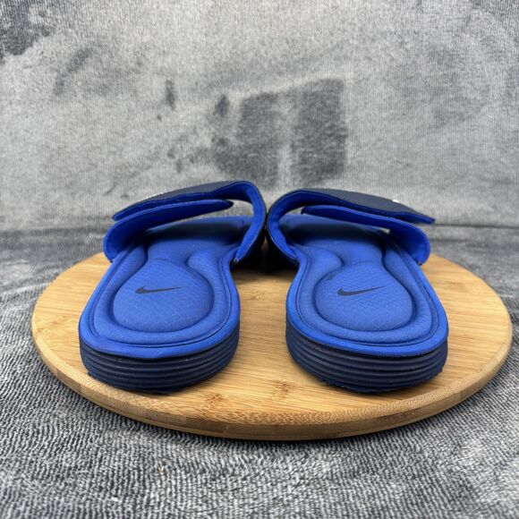 Nike Benassi Solarsoft Shoes Mens Size 13 Blue Slide Sandals 705513-414 - Picture 5 of 11